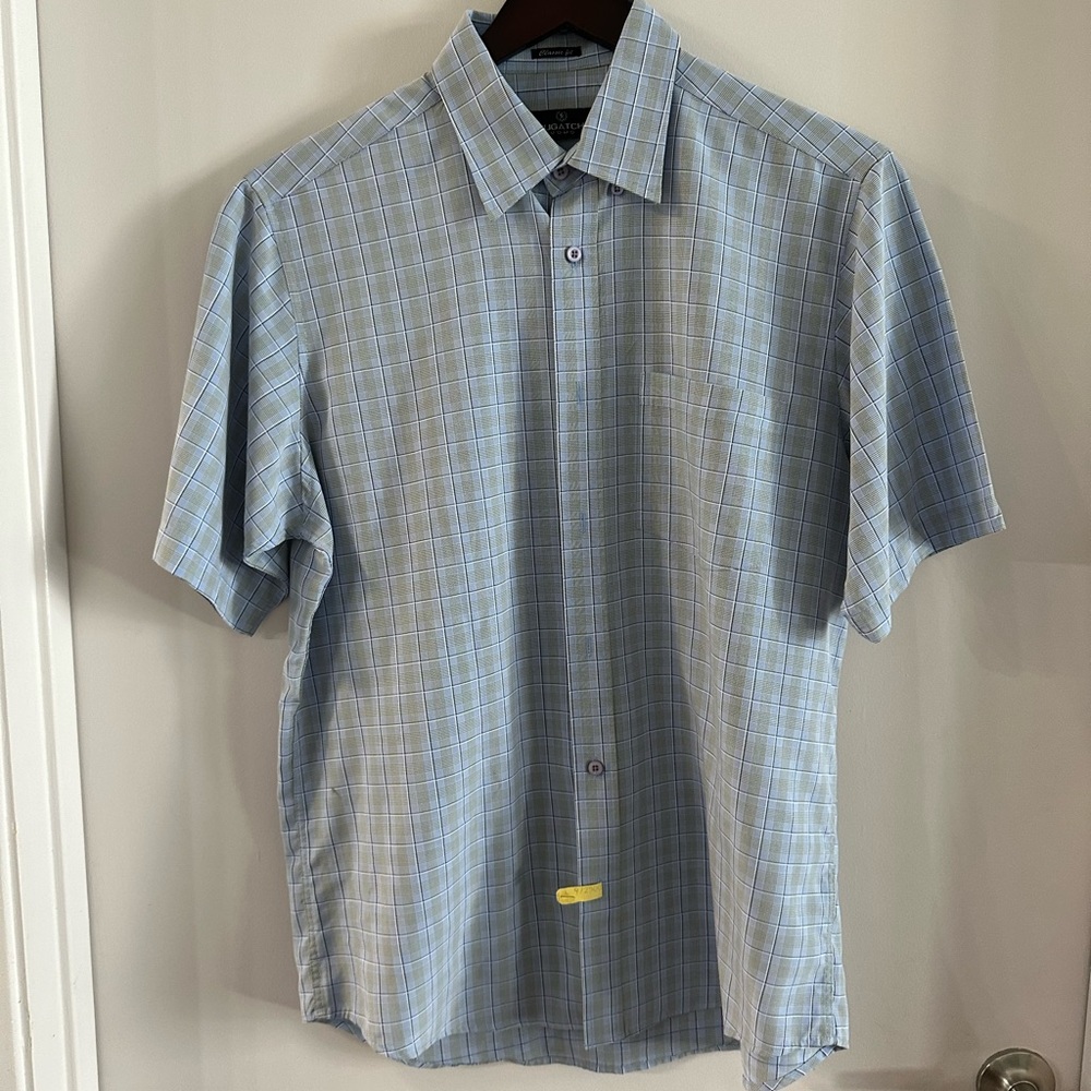 Bugatchi Men's Detailed Short Sleeve Shirt Large